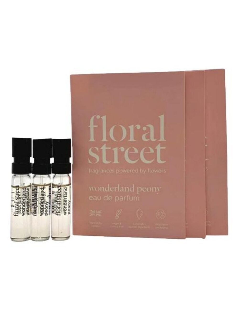 3X Floral Street  Wonderland Peony EDP Trial Spray Vial .05oz/1.5ml NEW
